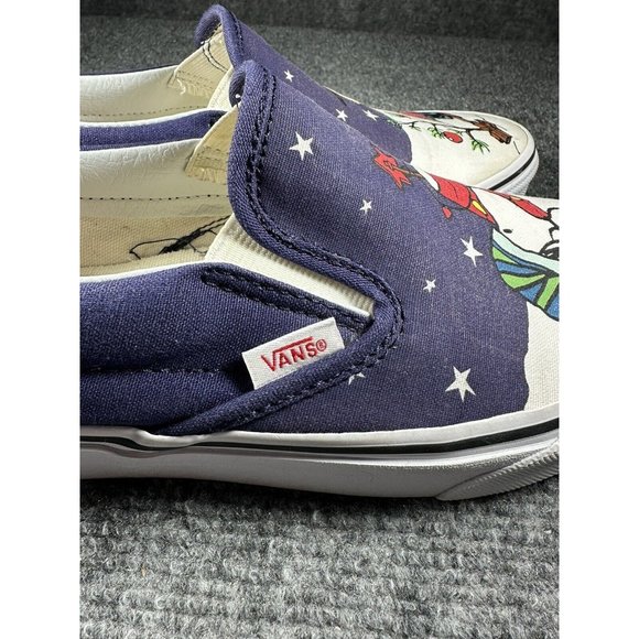 Vans Slip On Peanuts Christmas Tree Charlie Brown Snoopy Men's 8.0 Women's 9.5 - Picture 12 of 12